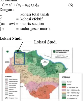 Gambar  3 Peta Lokasi Studi  (Sumber : Dinas PU Bina Marga Kabupaten 