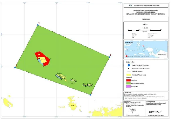 Gambar 2. Peta Zonasi SAP Kepulauan Waigeo Sebelah Barat