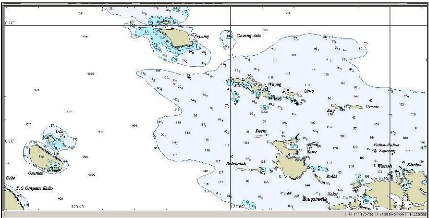Gambar 1. Pulau-pulau kecil di Kepulauan Wayag dan Sayang.