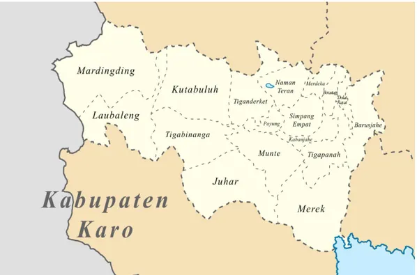 Gambar 4.1 Peta Kabupaten Karo     