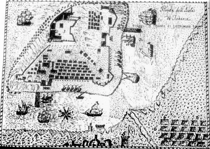 Figura 11. Dibujo titulado “Pianta dell’Isola di Tabarca” (Biblioteca Real de Turín; Manoscritti di Storia Patria, vol 900/P, fº 3)