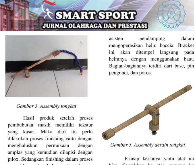 Gambar 5. Assembly desain tongkat 