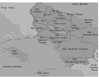 Gambar 2.1 Peta Provinsi Sumatera Utara 