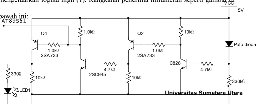 Gambar 3.2 Rangkaian Pemancar inframerah