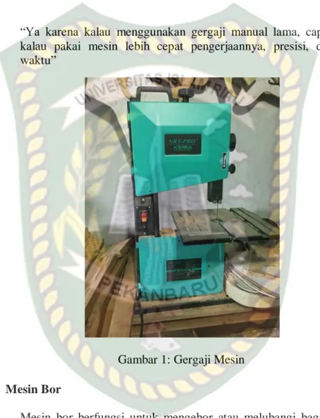 Gambar 1: Gergaji Mesin 