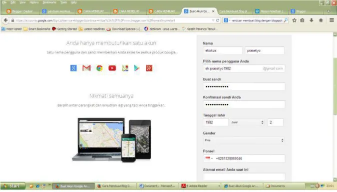 Gambar 2. 3 Setting profile setelah pendaftaran email google 