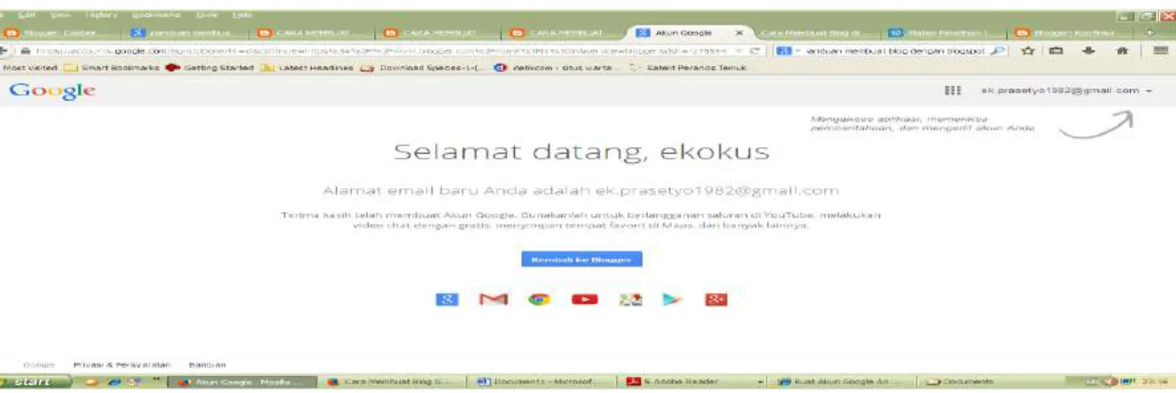 Gambar 2. 4 Tampilan setelah pendaftaran berhasil 