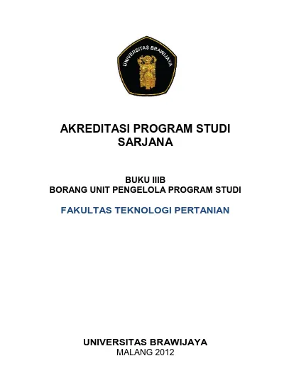 AKREDITASI PROGRAM STUDI SARJANA