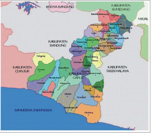 Gambar 2.2 Peta Administrasi Kabupaten Garut 