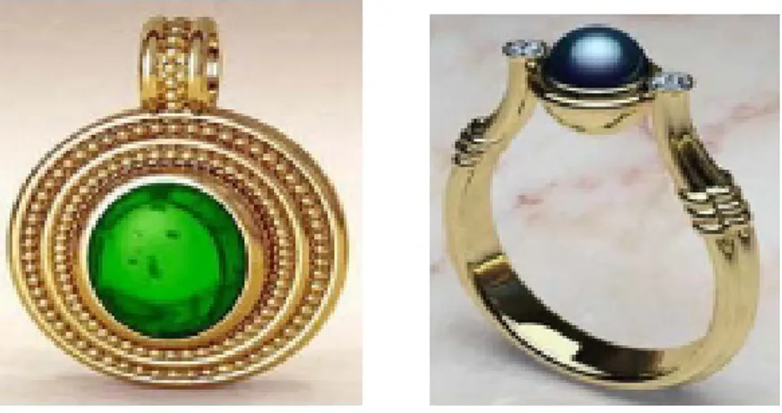 Gambar D 2. Contoh Hasil Produk CAD/CAM Perhiasan Emas