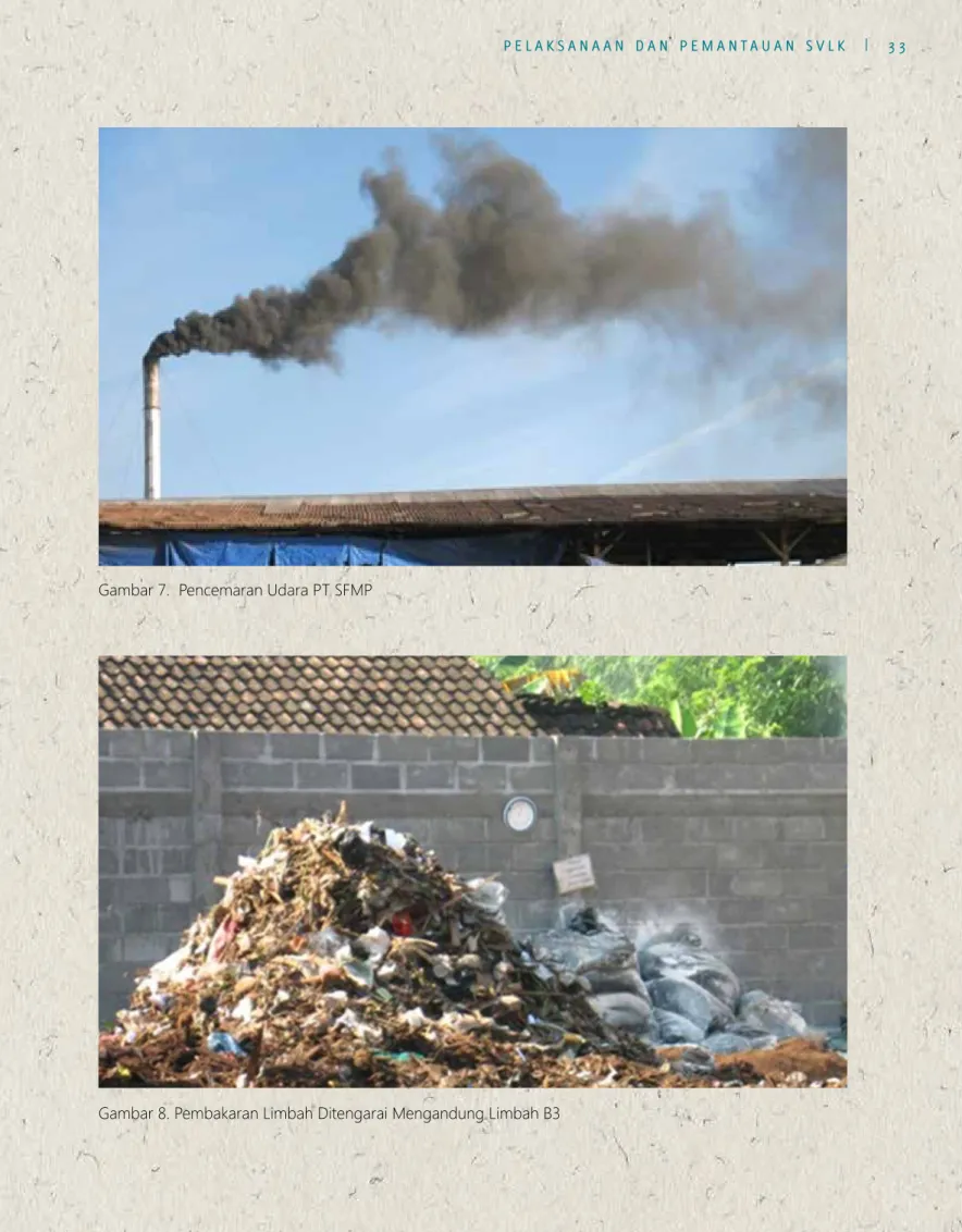 Gambar 8. Pembakaran Limbah Ditengarai Mengandung Limbah B3Gambar 7.  Pencemaran Udara PT SFMP