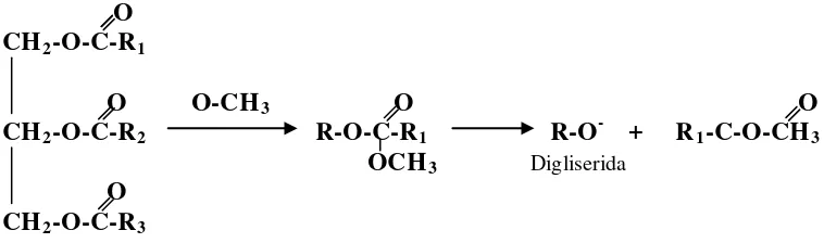 Gambar 2.4 Reaksi interesterifikasi kimia (Sumber: Silalahi, 1999) 