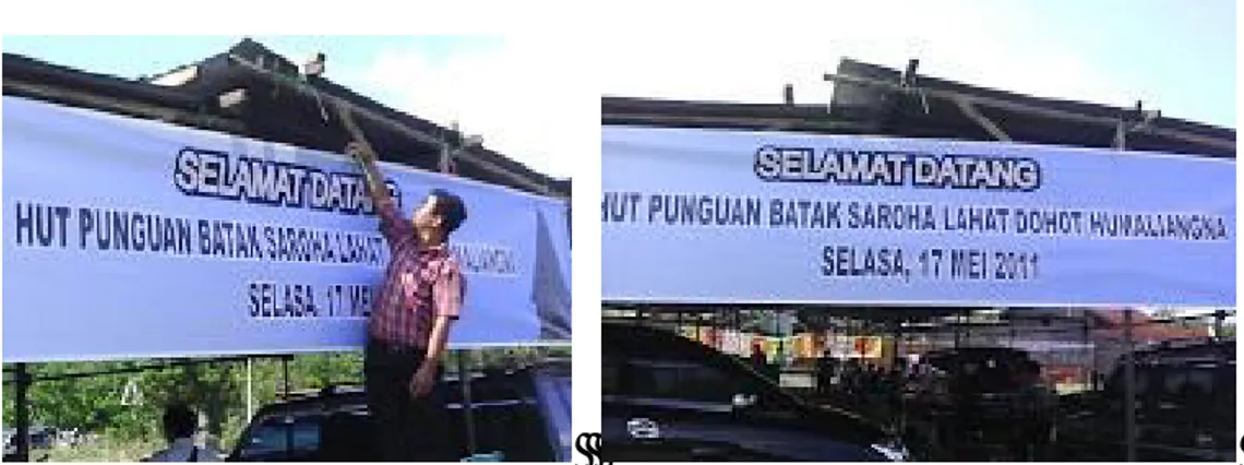 Foto diambil pada tgl 16 Mei 2011 yaitu pemasangan spanduk HUT Punguan  Batak Saroha Lahat yg dilaksanakan tgl 17 Mei 2011 di Lembayung Lahat