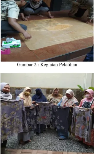Gambar 2 : Kegiatan Pelatihan 