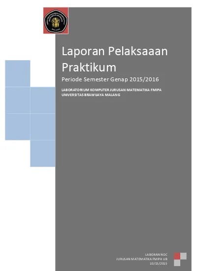 Laporan Pelaksaaan Praktikum Periode Semester Genap 2015/2016