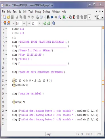 Gambar 2.1 Source code program 1