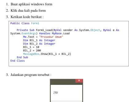Gambar 2 Tampilan latihan 1 