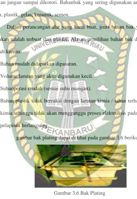 Gambar 3.6 Bak Plating 