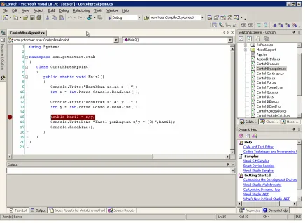 Gambar 6-2. Breakpoint – development mode 
