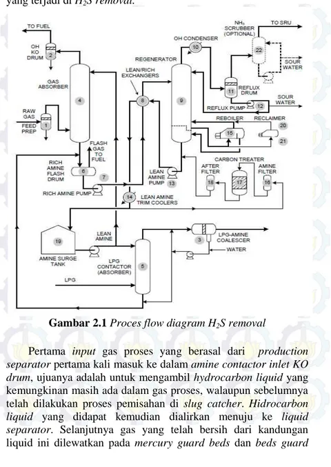 Gambar 2.1 Proces flow diagram H 2 S removal 