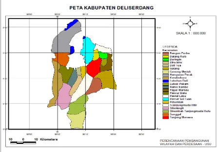 Gambar 4.1. Kecamatan Tanjung Morawa dalam Peta Kabupaten Deli Serdang 