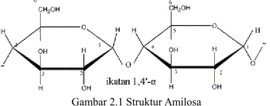 Gambar 2.1 Struktur Amilosa 2.3 Kitosan