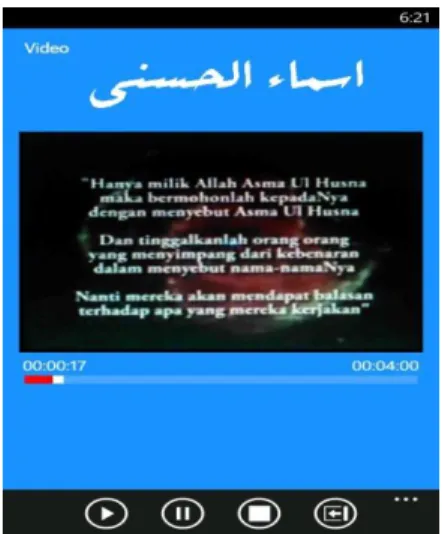 Gambar 9.  Halaman pemutaran video 