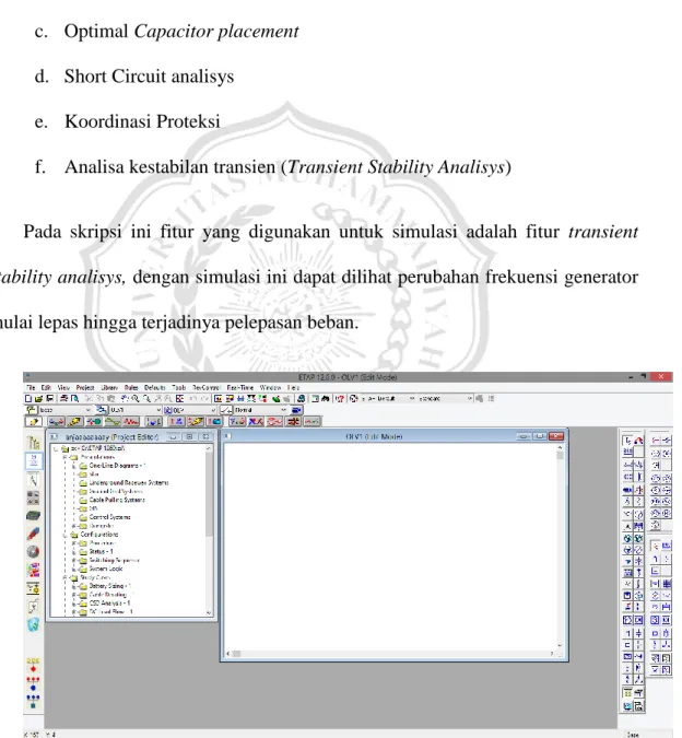 Gambar 2.4 User interface perangkat ETAP 12.6 