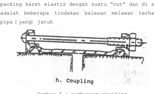 Gambar 3 : sambungan coupling         Sumber : Marine Engineering