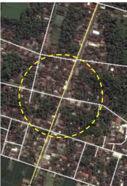 Gambar 4. Simpang Tak Bersinyal Ciliwung-Bendo  Sumber: Google Earth (2017) 