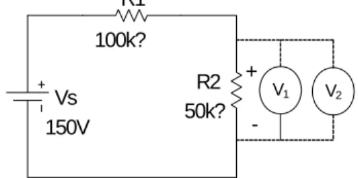 Gambar 11. contoh perhitungan efek pembebana voltmeter  tegangan sesungguhnya (Vhitung)  