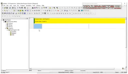 Gambar 3.5 : Tampilan 1.1 CX-Programmer 