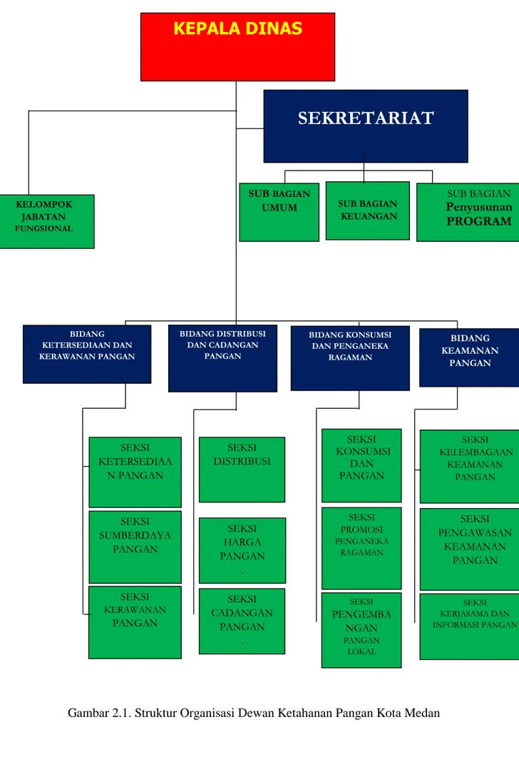 Gambar 2.1. Struktur Organisasi Dewan Ketahanan Pangan Kota Medan 