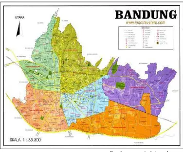Gambar 3.1 Peta Kota Bandung  