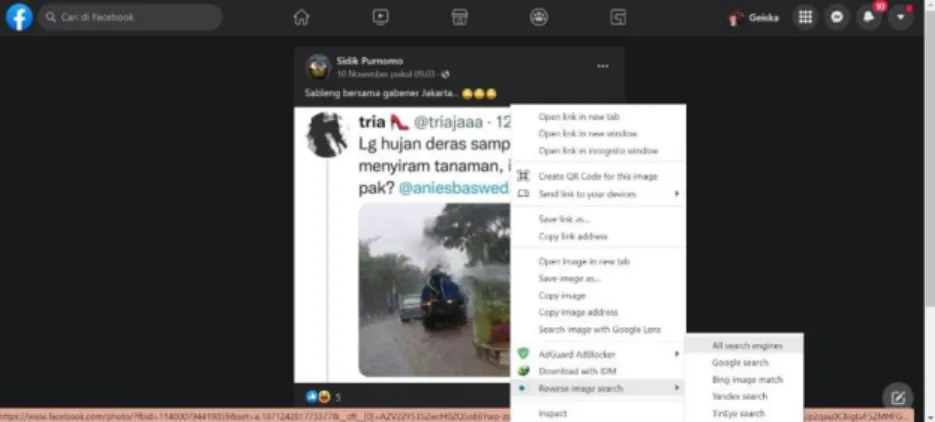 Gambar 3.4 Pemakaian Reverse Image Search 