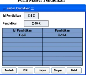 Gambar 3.14 Form Master Pendidikan