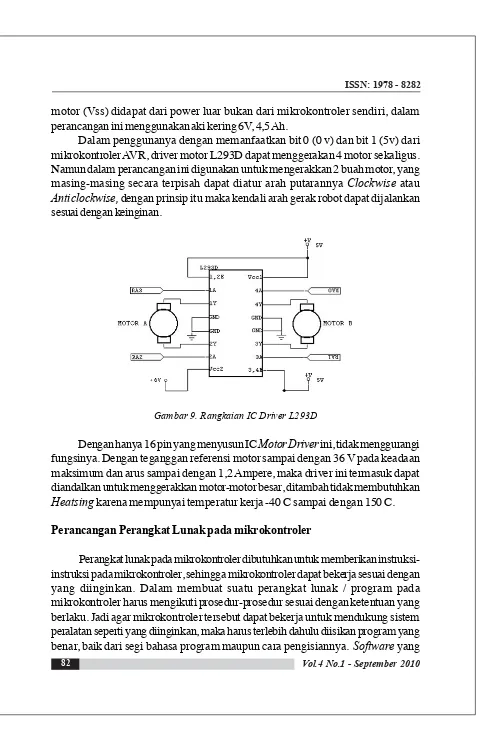 Gambar 9. Rangkaian IC Driver L293D