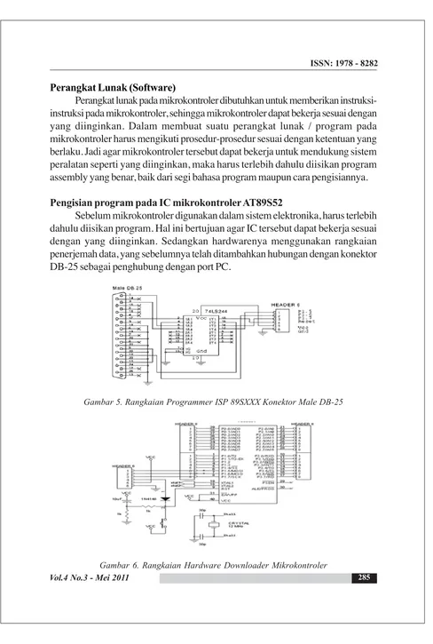 Gambar 5. Rangkaian Programmer ISP 89SXXX Konektor Male DB-25