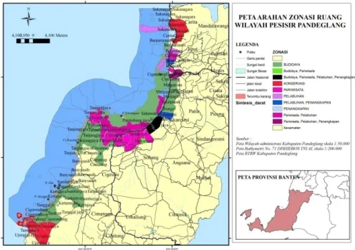 Gambar 2. Peta arahan pemanfaatan ruang wilayah pesisir 