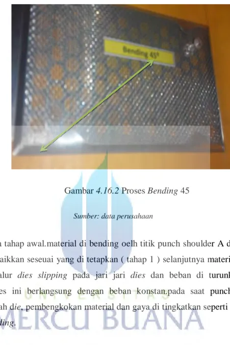 Gambar 4.16.2 Proses Bending 45 