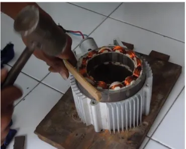 Gambar 3.11. Memasukkan Alur Pada Kerangka Stator 