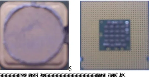 Gambar 3.a  Processor  tampak dari atas  Gambar 3.b  Processor  tampak dari bawah 