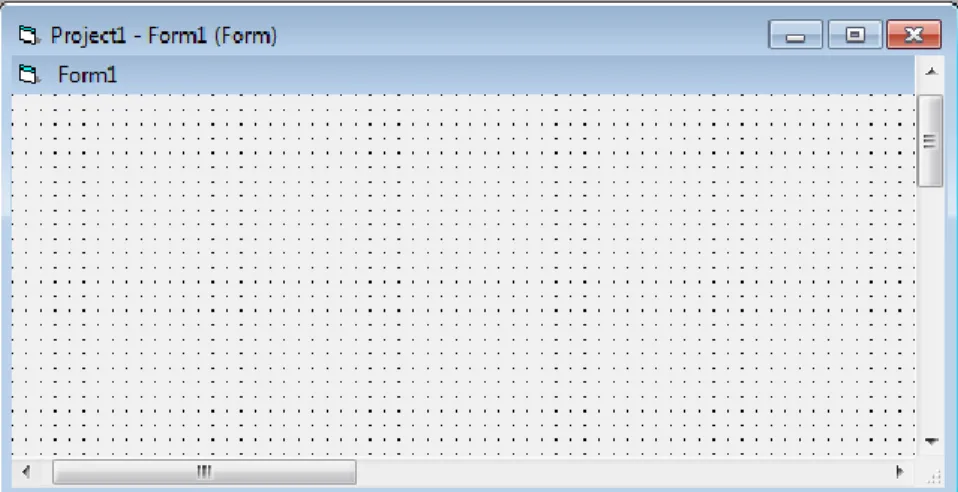 Gambar 2.17 Bentuk form pada Visual Basic 6.0 