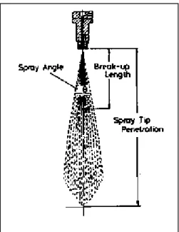 Gambar 2.3 Karakteristik semprotan  (Sumber : http://en.wikipedia.org/wiki/Flame) 
