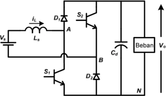 Gambar 1. Topologi baru converter dc-dc tipe boost 