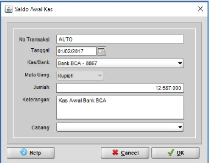 Gambar 1.19. Saldo Awal Kas 