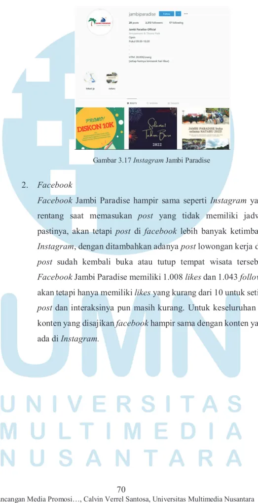 Gambar 3.17 Instagram Jambi Paradise