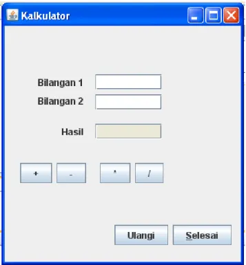 Gambar 4.1 Tampilan Kalkulator 