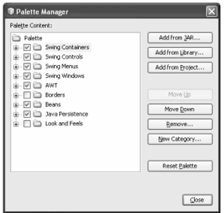 Gambar 1.10 Jendela Palette Manager 