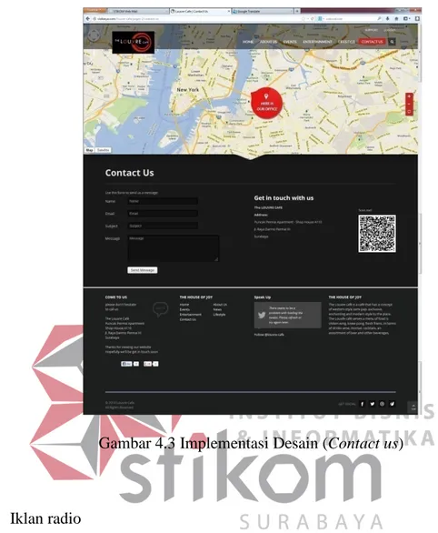 Gambar 4.3 Implementasi Desain (Contact us) 
